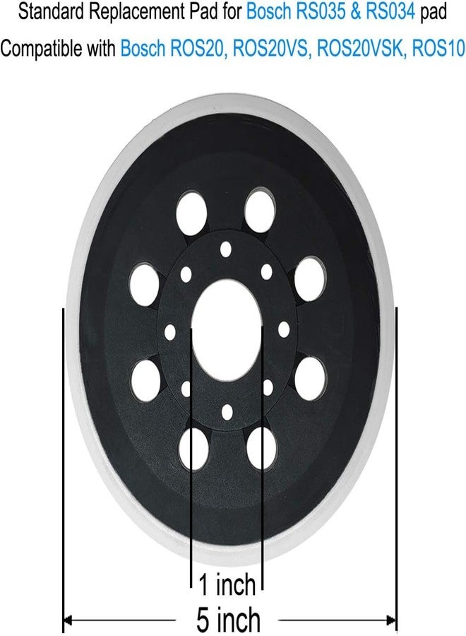 Tockrop 2 Pack 5 Inch 8 Hole Hook & Loop Replacement Sander Pad for 5" Bosch ROS20VS, ROS20VSC, ROS20VSK, ROS20, ROS10 Random Orbit Sander Sanding Backing Pad - Image 2