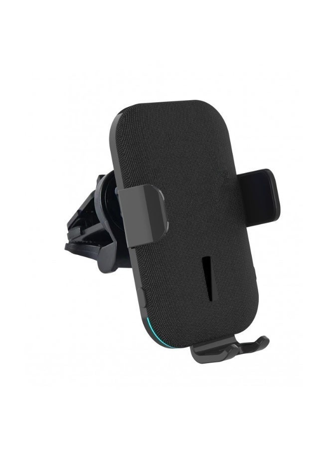 DCU TECNOLOGIC DCU 36100435  Wireless Fast Charging Car Mount 15W , Auto-Clamp Air Vent Phone Holder, Qi-Compatible for 4.7”-6.9” Smartphones – Black - Image 2