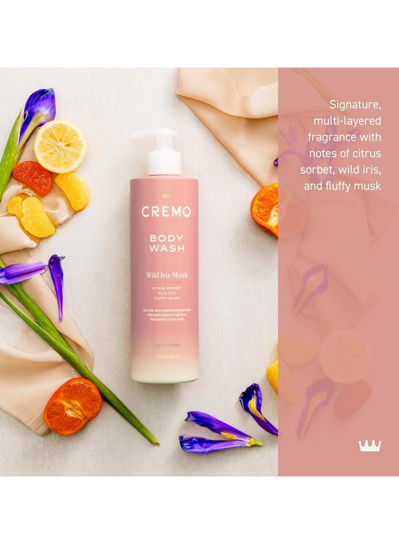 cremo Skin Moisturizing Wild Iris Musk Women's Body Wash 16 Fl Oz - Image 2