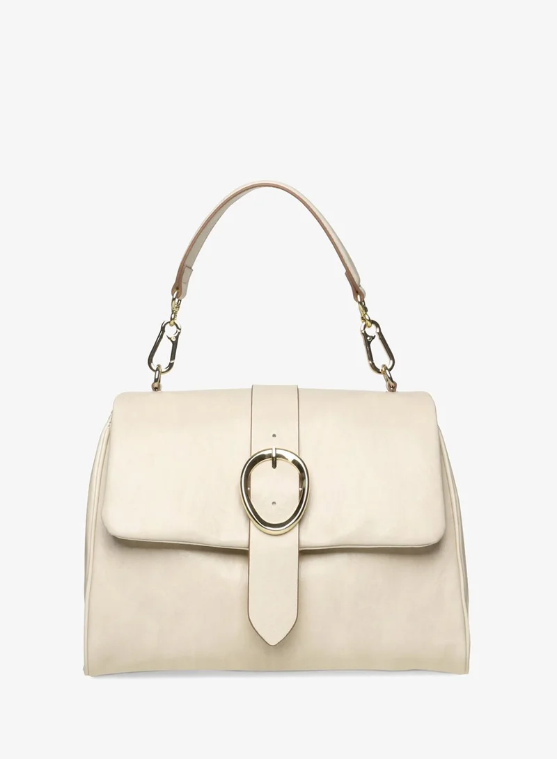 STEVE MADDEN Steve madden bengine women's bone/gold satchel bag