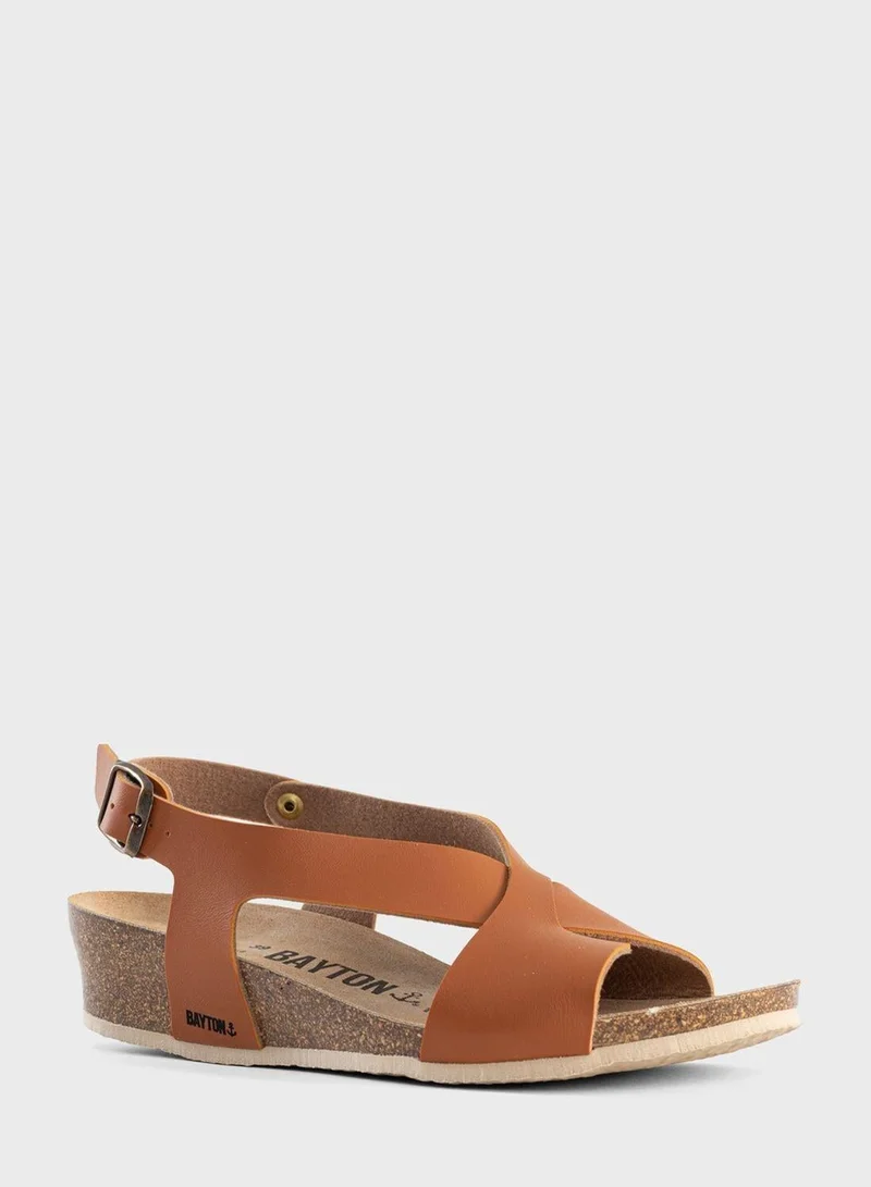 BAYTON Salamanque Multi Strap Wedge Sandals