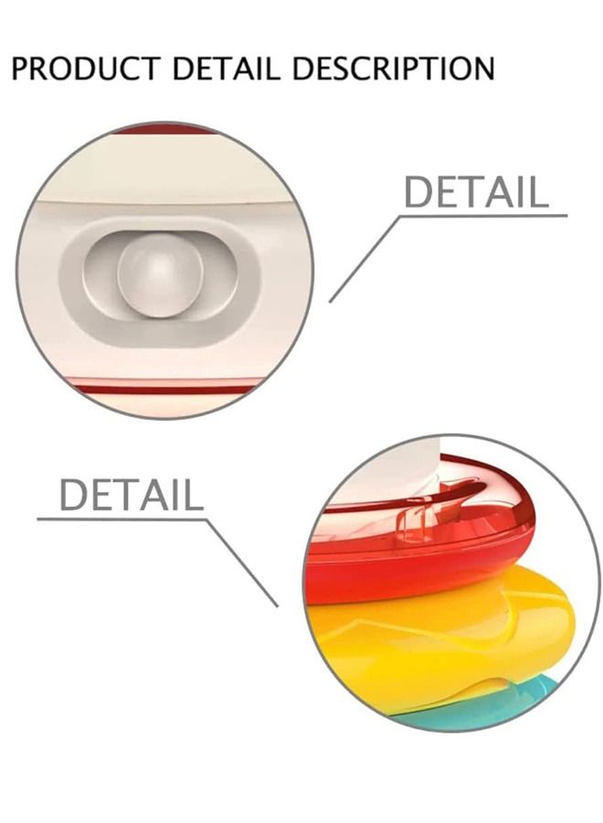 BAYBEE Rainbow Electronic Musical Stacking Ring Toys For Baby With 5 Ring Music Light Circle Stacker Nesting Toy Learning Educational Stacking Toys For Kids Toddlers 1+ Years Boy Girl Ring I  - Image 4