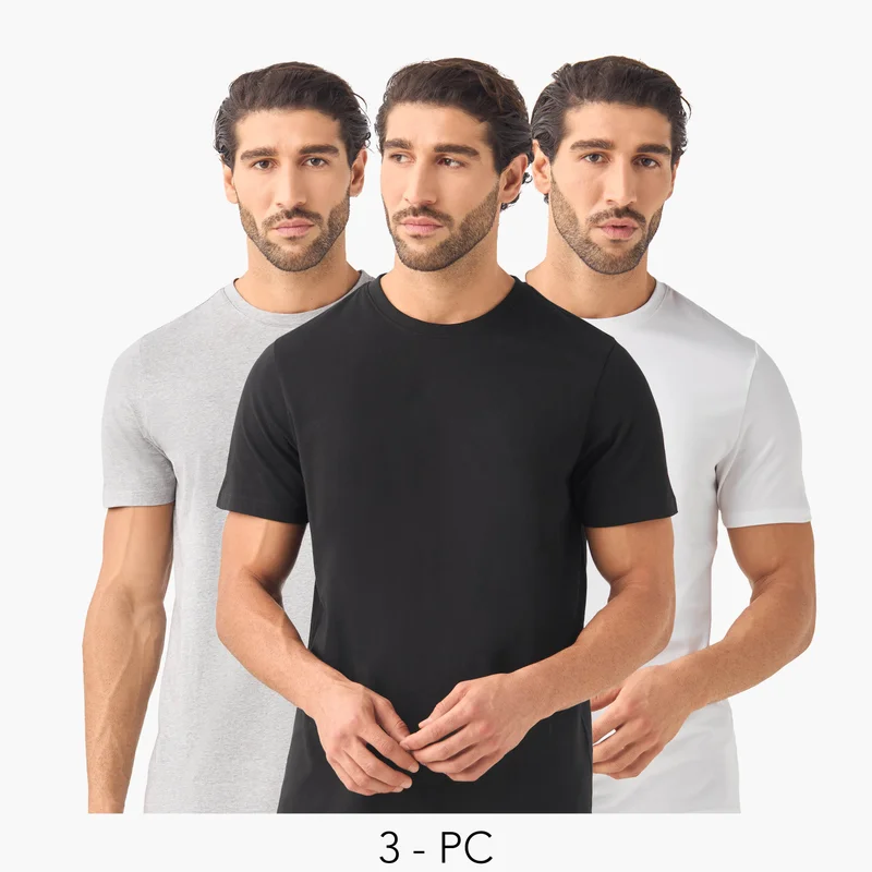 Splash FAV Set of 3 - Slim Fit Crew Neck T-shirt