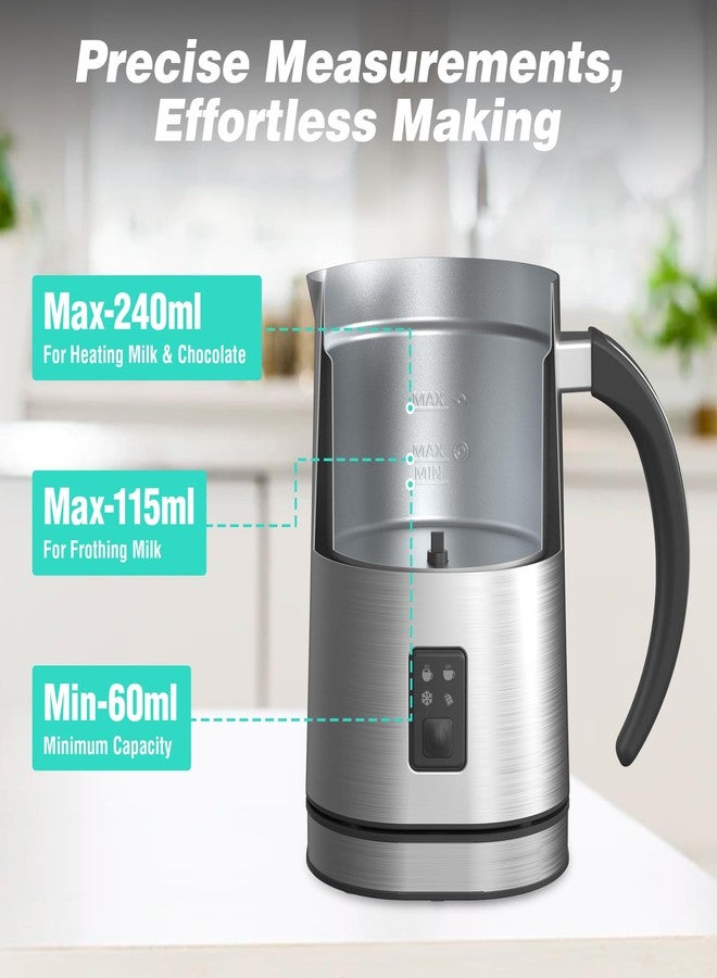 HAUSHOF Milk Frother, 4-in-1 Electric Milk Frother and Steamer, Large Capacity, Hot Chocolate Maker, Automatic Warm and Cold Foam Maker for Coffee, Latte, Macchiato, Cappuccino - Image 4