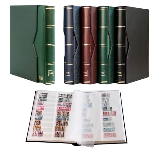 Prophila Collection Prophila stockbook 60 White Divided Sides Padded with slipcase Green - Image 1