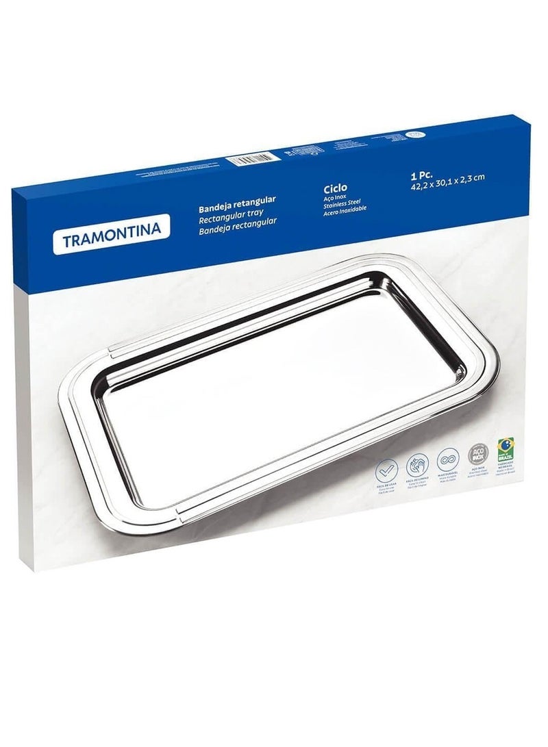 TRAMONTINA Ciclo Serving Tray Stainless Steel  - Image 3