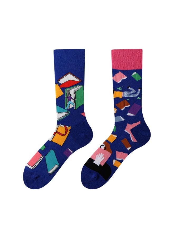 KUYING Fashion Anti Slip Breathable Sports Socks Three Piece Set 