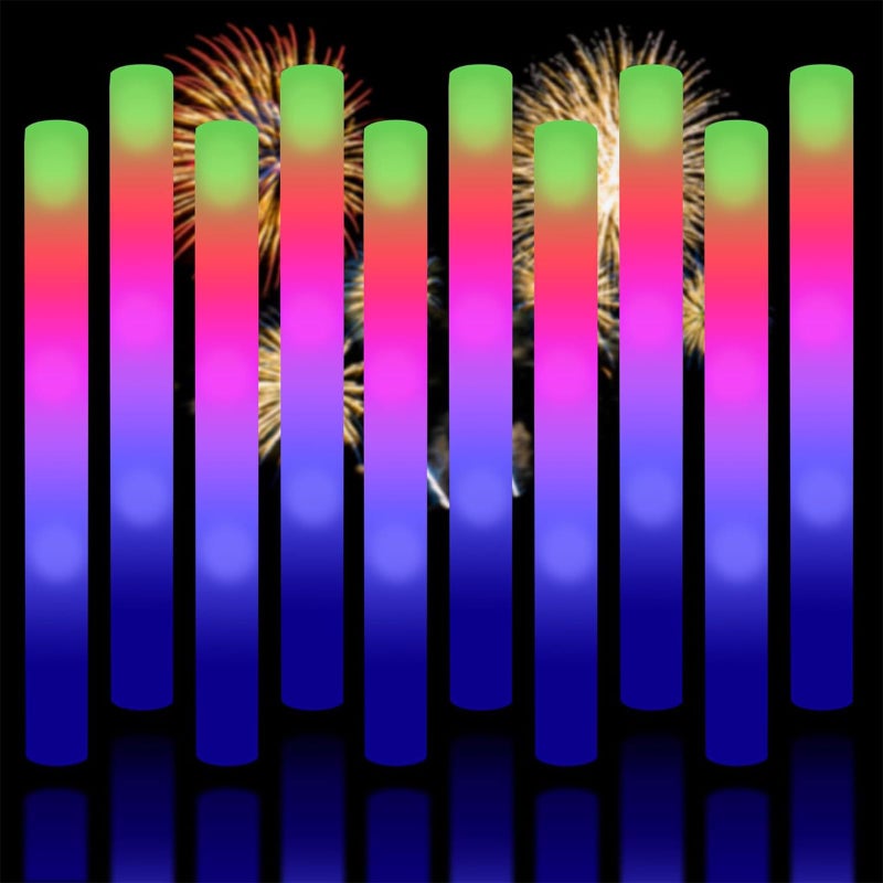 Taotuo Glow Stick Bulk 108PCS Led Foam Glow SticksGlow in The Dark Party Supplies with 3 Flashing ModesLight up Foam Sticks for WeddingHalloween Christmas Concerts Birthday - Image 2