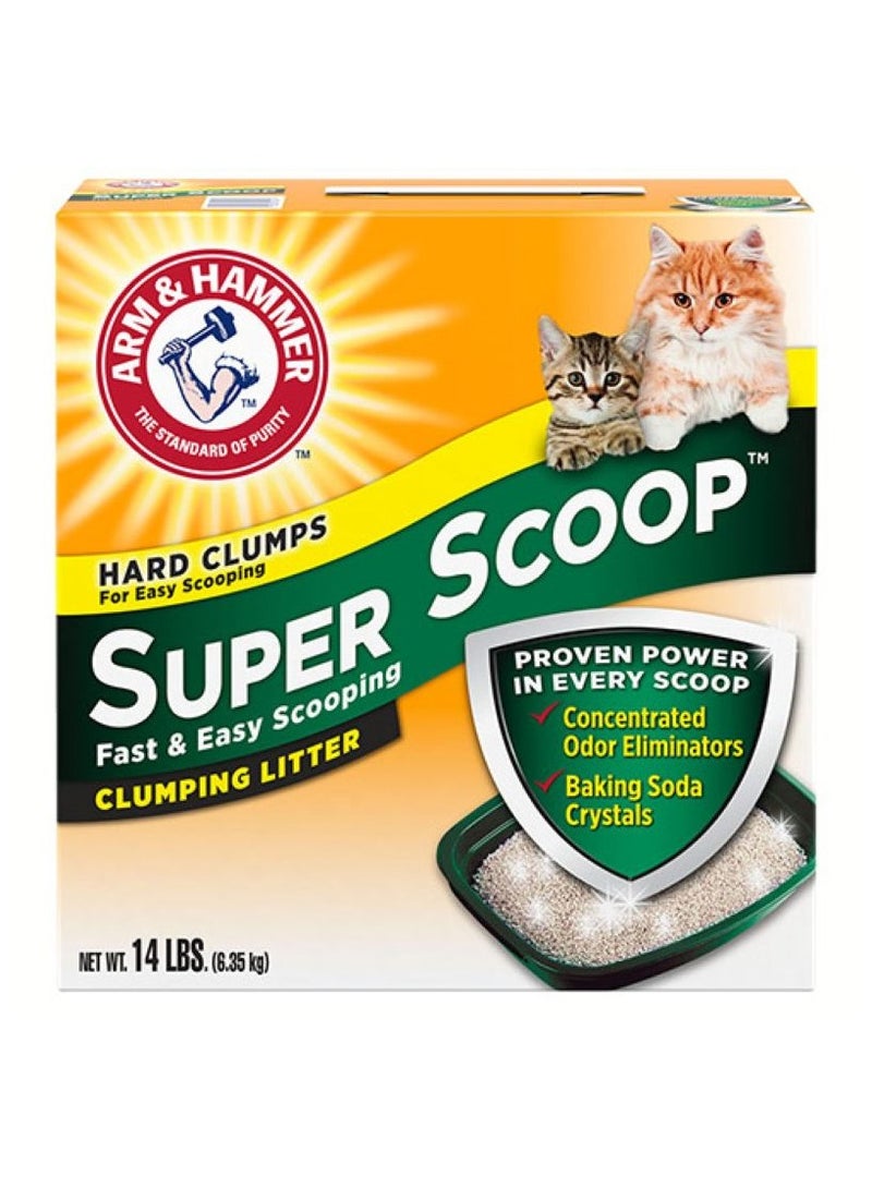 آرم آند هامر رمل فضلات القطط سوبر سكوب المعطر، رائحة منعشة، 6.35 كجم - Image 1