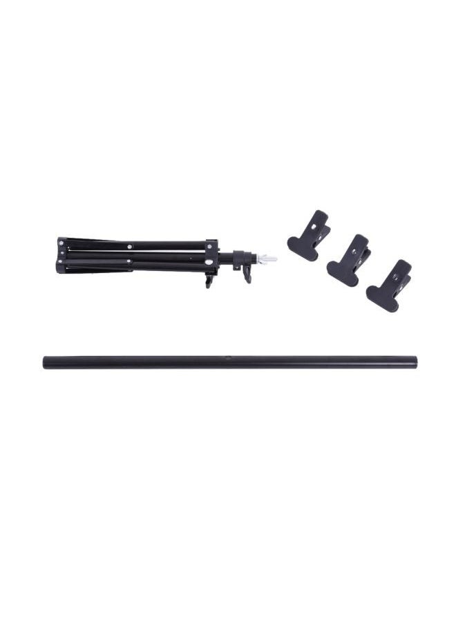Generic - Photography Studio Stand Kit For PVC Background Black/Silver - Image 1
