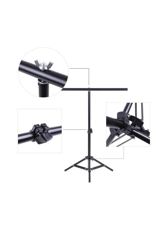 Generic - Photography Studio Stand Kit For PVC Background Black/Silver - Image 1