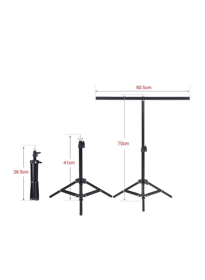 Generic - Photography Studio Stand Kit For PVC Background Black/Silver - Image 1