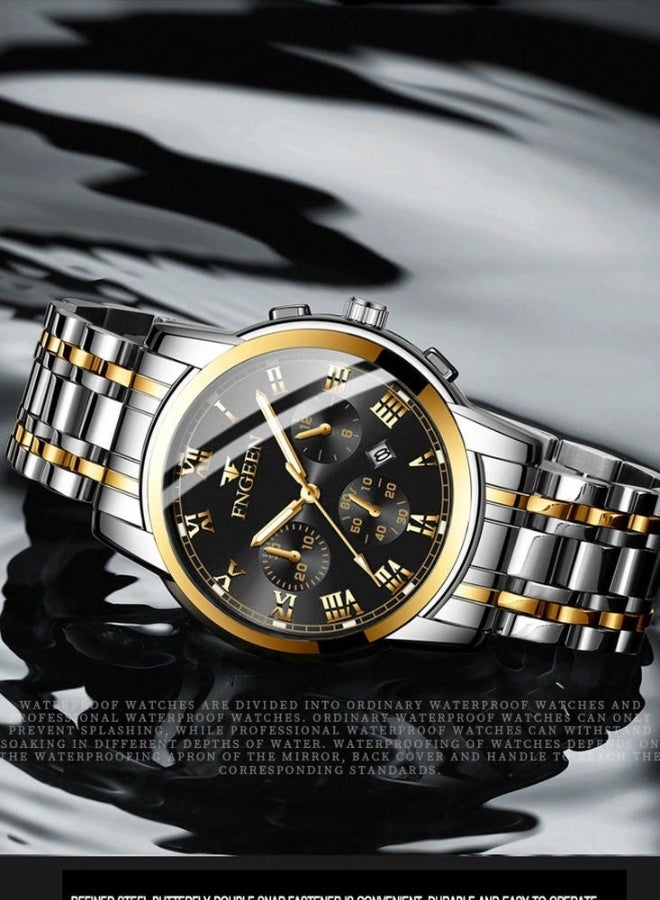 FNGEEN 4006 Men Watches Top Brand Luxury Waterproof Date Clock Male Steel Strap Casual Quartz Watch Sports Wrist Watch Men - Image 4