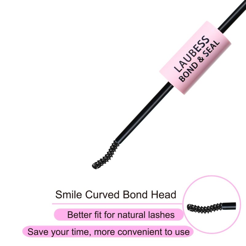 LAUBESS Lash Bond and Seal Mascara for Long Lasting Waterproof Eyelash Extensions - 5ml+5ml - Image 5