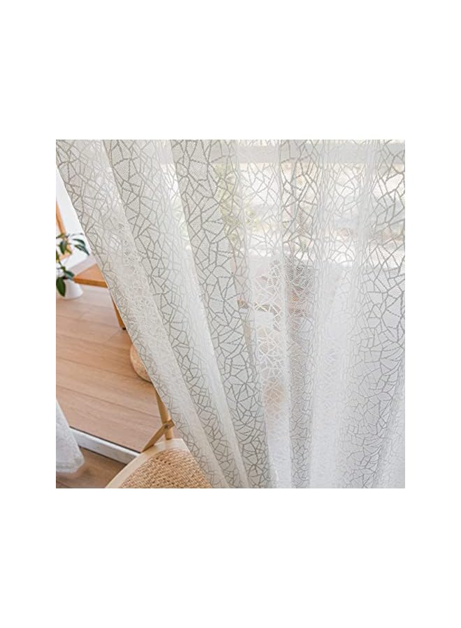 The Bros Curtains Sheers Translucent Window Screen,1 Piece package for Bedroom,Livingroom and Balcony - Image 3