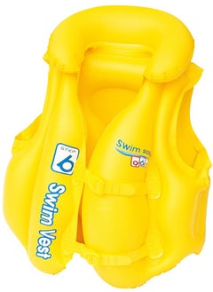 Bestway 32034-Inflatable Swim Safe Vest Step B 51x46cm/20"x18", Yellow  - Image 1