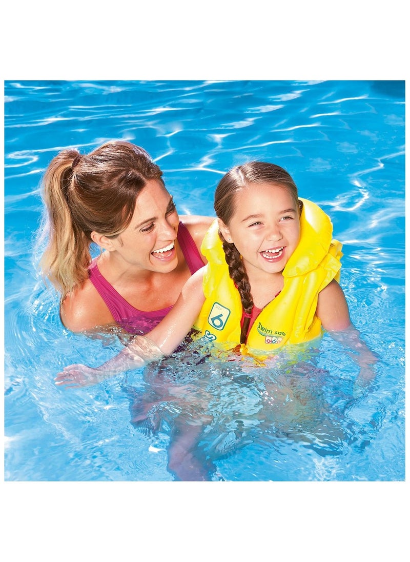 Bestway 32034-Inflatable Swim Safe Vest Step B 51x46cm/20"x18", Yellow  - Image 3