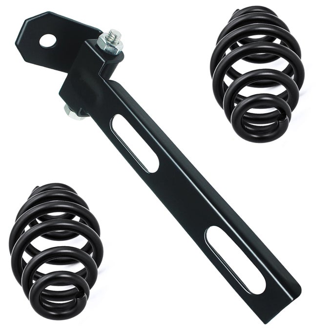 Barrel Solo Seat Spring Black 3 Seat Bracket Mounting Kit Motorcycle Compatible For Harley Honda Yamaha Kawasaki Suzuki Sportster Bobber Chopper