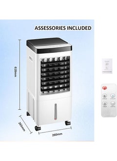 Beauenty Evaporative Air Cooler, TDOO Cooling Fan with 3 Modes & 3 Speeds, Windowless Air Conditioner with 12-H Timer Remote Control  - Image 2