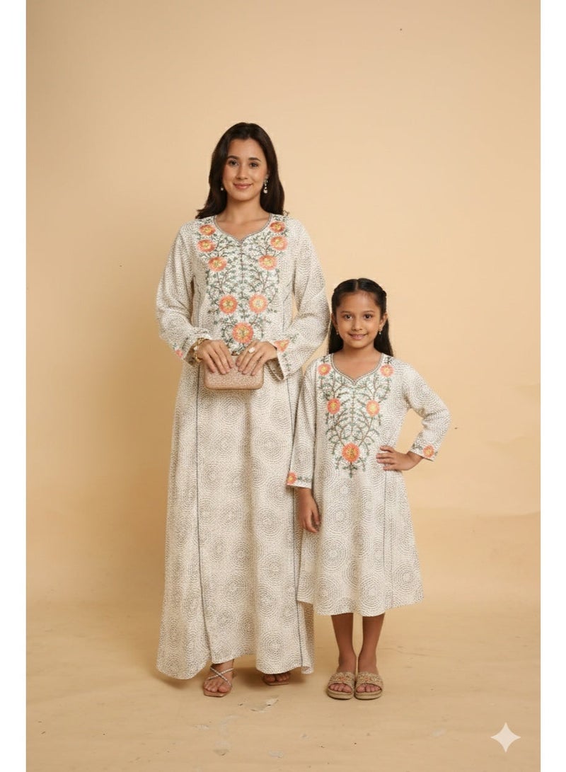 HANA & SARA Women Long Trendy Printed Arabic Jalabiya For Women - Image 1