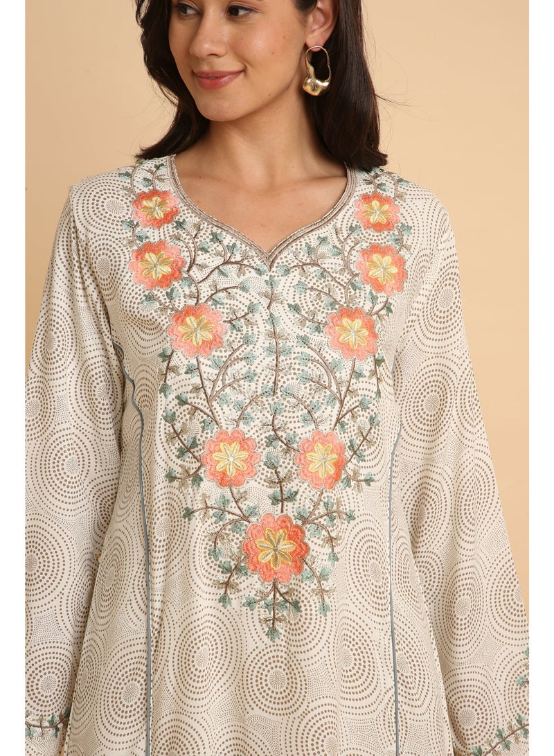 HANA & SARA Women Long Trendy Printed Arabic Jalabiya For Women - Image 4