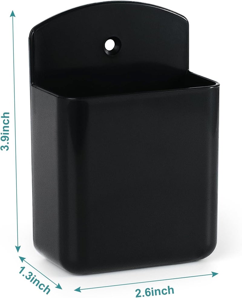 3 حزم حامل جهاز التحكم عن بعد للتثبيت على الحائط، حامل جهاز تحكم التلفزيون، حامل جهاز التحكم اللاصق، ملحقات تخزين حامل الأقلام الحائطي للمنزل والمكتب والمدرسة - أسود - Image 3