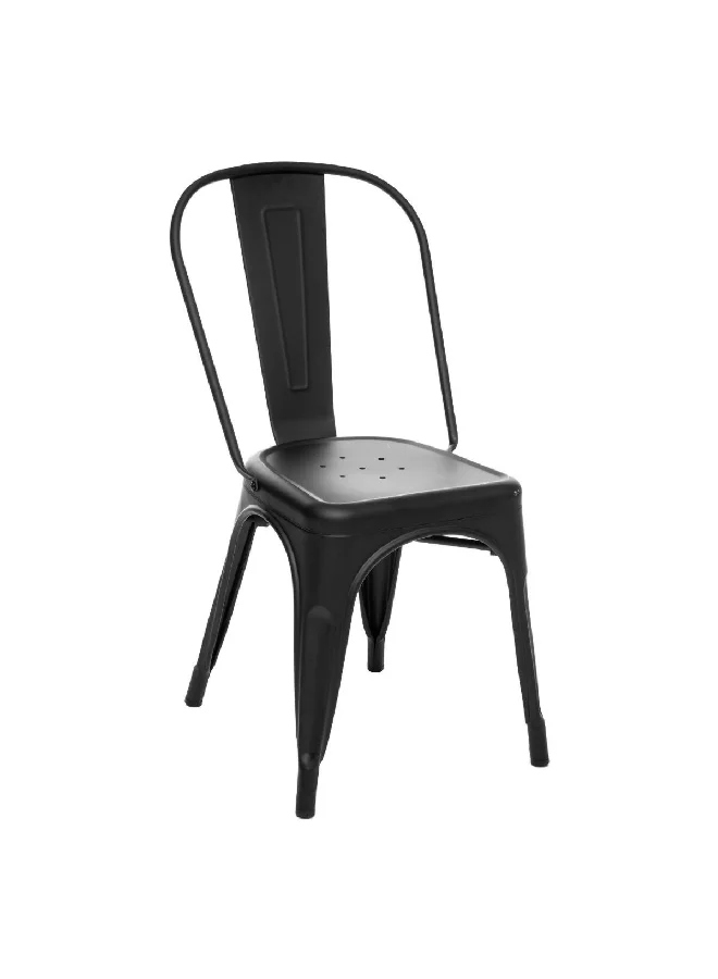 atmosphera Niko Durable High Quality Iron Dining Chair Black 85 x 49 x 45 cm 179176A