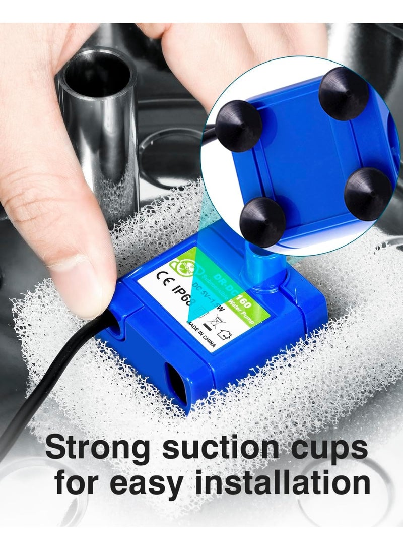 Cat Water Fountain Pump,Pet Fountain Pump No LED light Replacement Pump Motor for 360°Stainless Steel Cat Fountain and Cupcake Ceramic Cat Drinking Fountain - Image 2