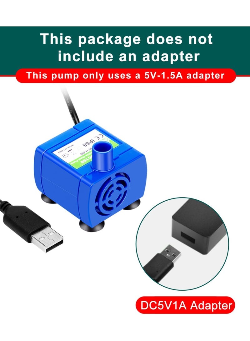 Cat Water Fountain Pump,Pet Fountain Pump No LED light Replacement Pump Motor for 360°Stainless Steel Cat Fountain and Cupcake Ceramic Cat Drinking Fountain - Image 3