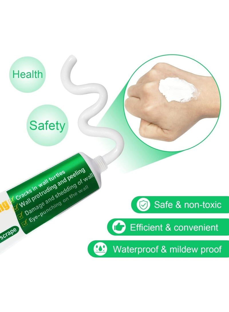 يوجي 2PCS وكيل إصلاح الجدار ، مجموعة إصلاح الجدار الجاف ، كريم إصلاح الكراك الجدار ، إصلاح الجدار ، حشو الثقب المكسور الختم سهل ملء الثقوب في الجدار المنزلي والإصلاح السريع الكراك ، إصلاح الجص الجدار - Image 2