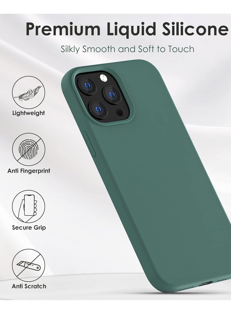 BORTONY iPhone 13 Pro Case 6.1 Inch Liquid Silicone Anti Scratch Anti Fingerprint Soft Silky Touch Shockproof Protective Cover - Image 2