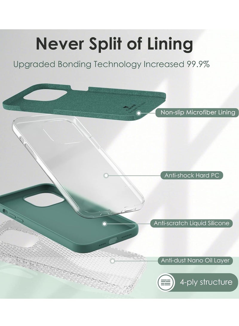 BORTONY iPhone 13 Pro Case 6.1 Inch Liquid Silicone Anti Scratch Anti Fingerprint Soft Silky Touch Shockproof Protective Cover - Image 4