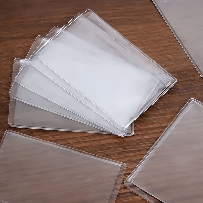 حافظة كروت PVC شفافة مكونة من 7 قطع، سميكة، مضادة للخدش، مناسبة لبطاقات الهوية والائتمان. - Image 3