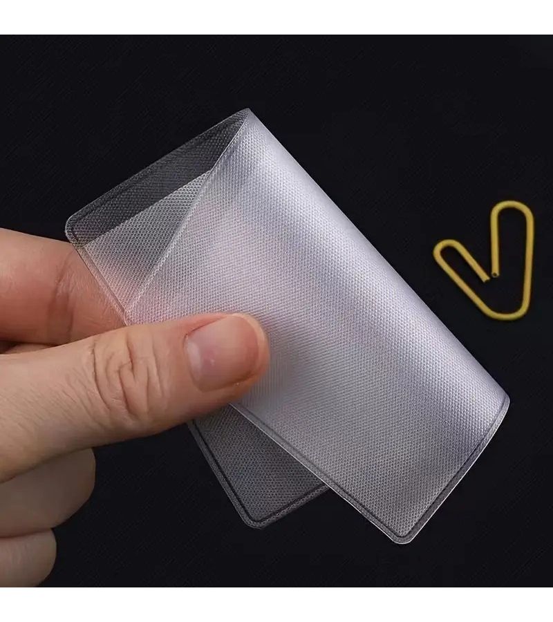 حافظة كروت PVC شفافة مكونة من 7 قطع، سميكة، مضادة للخدش، مناسبة لبطاقات الهوية والائتمان. - Image 5
