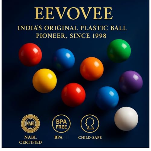 EEVOVEE , 50 Pcs 4 Cm Soft and Safe Multi Colour Fun Packed Plastic Pool Softball for Kids. 8 Colorful (BPA-Free and Non-Toxic Plastic Balls for Kids - ISI 9873 Safety Certified) - Image 4