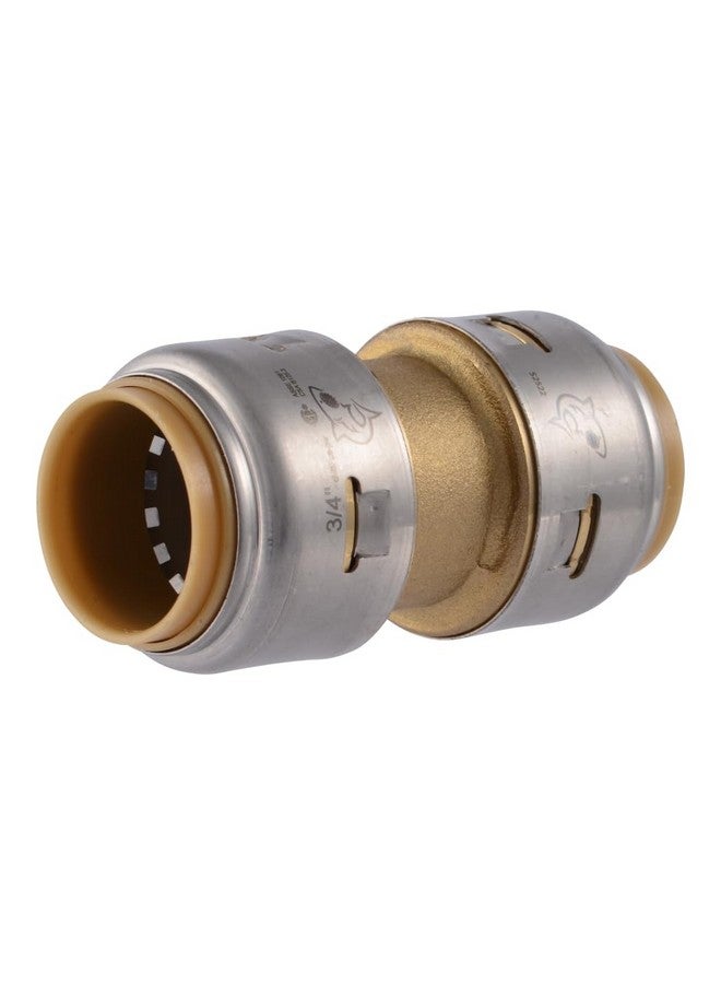 SharkBite Max 3/4 Inch Coupling, Push to Connect Brass Plumbing Fitting, PEX Pipe, Copper, CPVC, PE-RT, HDPE, UR016A
