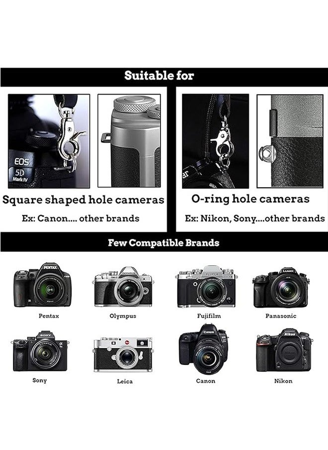 LENND Camera Strap Vintage 100cm Nylon Climbing Rope Camera Neck Shoulder Strap Suitable for Nikon Sony Canon Panasonic Fujifilm Olympus Micro Single and DSLR Camera  - Image 5