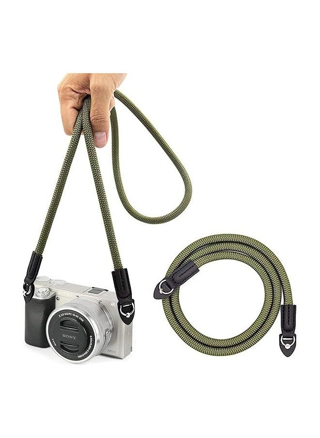 LENND Camera Strap Vintage 100cm Nylon Climbing Rope Camera Neck Shoulder Strap Suitable for Nikon Sony Canon Panasonic Fujifilm Olympus Micro Single and DSLR Camera  - Image 1