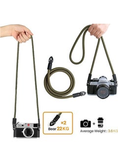 LENND Camera Strap Vintage 100cm Nylon Climbing Rope Camera Neck Shoulder Strap Suitable for Nikon Sony Canon Panasonic Fujifilm Olympus Micro Single and DSLR Camera  - Image 3