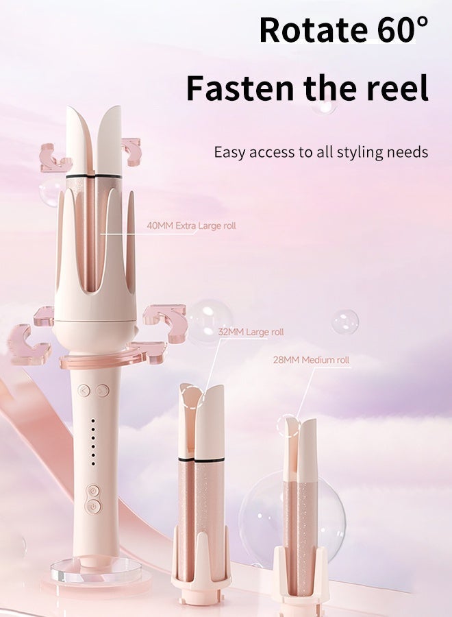 Curling Wand Set, 6-IN-1 Hair Curler Iron, Professional Curling Wand Set, Instant Heat Up Hair Curler with 6 Interchangeable Barrels,  3 Temperature Settings, Interchangeable Barrels for All Hair Types, Ideal for Home and Trave lHair Curler . - Image 3