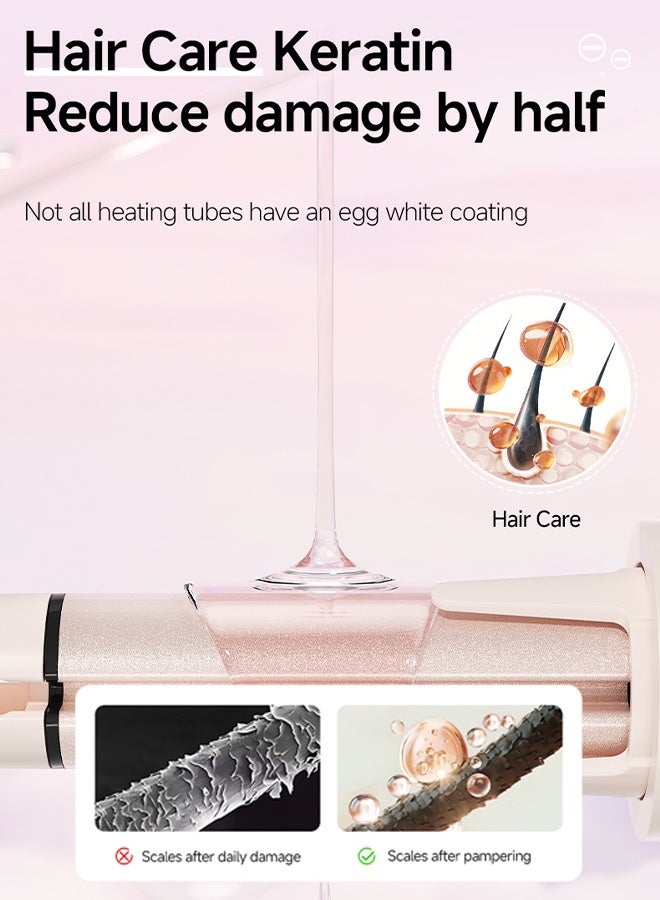 Curling Wand Set, 6-IN-1 Hair Curler Iron, Professional Curling Wand Set, Instant Heat Up Hair Curler with 6 Interchangeable Barrels,  3 Temperature Settings, Interchangeable Barrels for All Hair Types, Ideal for Home and Trave lHair Curler . - Image 4