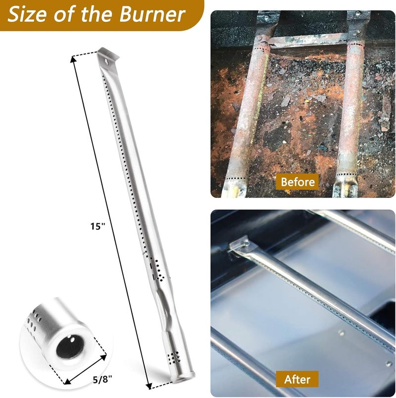 Adviace Grill Parts Kit Compatible with Nexgrill 720-0896B 720-0896C 720-0882A 720-0896 720-0925 720-0896E Grills, 6 Pack Grill Burner Tubes & Grill Ignitors & Flame Tamers Heat Shields - Image 3