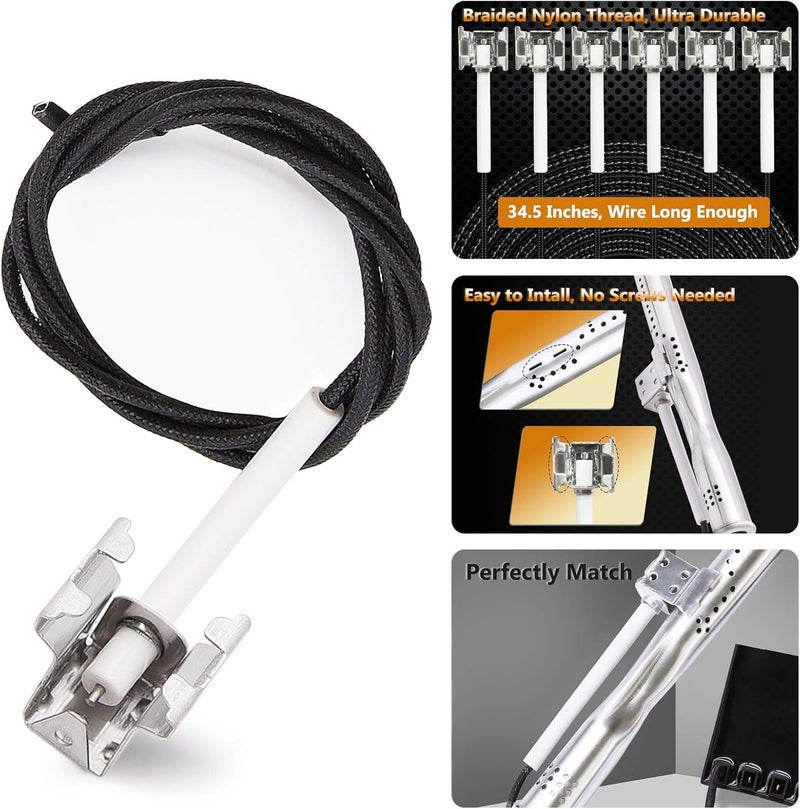 Adviace Grill Parts Kit Compatible with Nexgrill 720-0896B 720-0896C 720-0882A 720-0896 720-0925 720-0896E Grills, 6 Pack Grill Burner Tubes & Grill Ignitors & Flame Tamers Heat Shields - Image 5