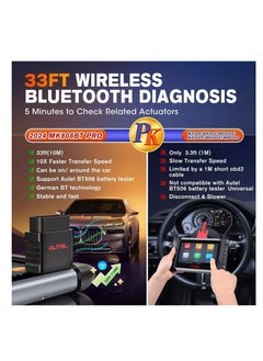 Autel Autel MaxiCOM MK808BT PRO: 2024 Full Bidrectional & Active Test Scan Tool, Upgraded of MK808S MK808Z MX808S, Functions as MX900 MK900, 28+ Reset All System Diagnosis Injector Coding, FCA AutoAuth OS11  - Image 4