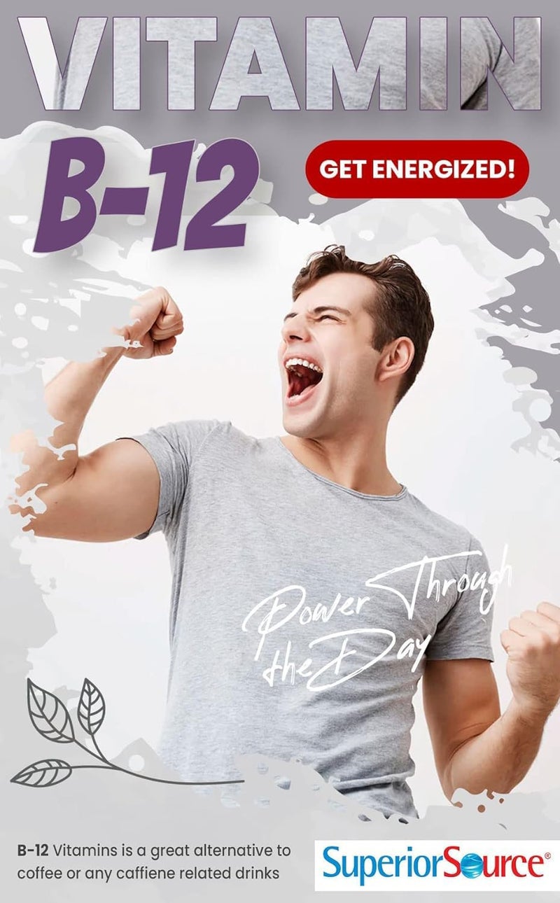 Superior Source NO SHOT METHYLCOBALAMIN B-12 2,500 mcg MicroLingual Instant Dissolve 90 Tablets Dietary Supplement - Image 4