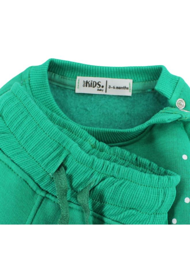 Ourkids Baby Boys Cotton Pajama Set – Green with “Winter is Coming” Print - Image 3