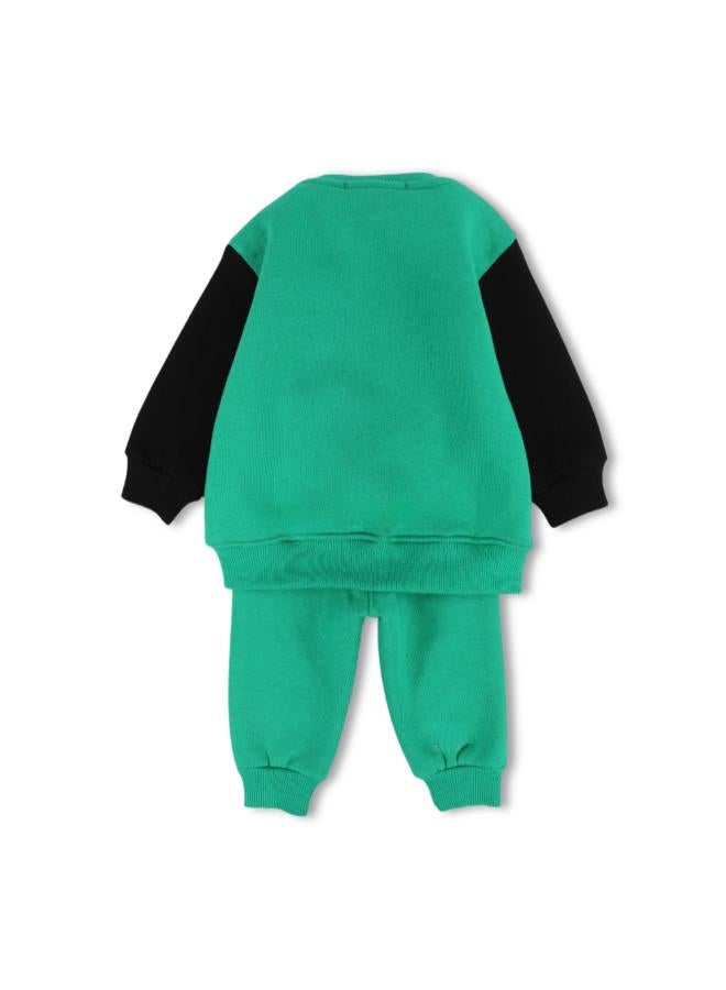 Ourkids Baby Boys Cotton Pajama Set – Green with “Winter is Coming” Print - Image 2