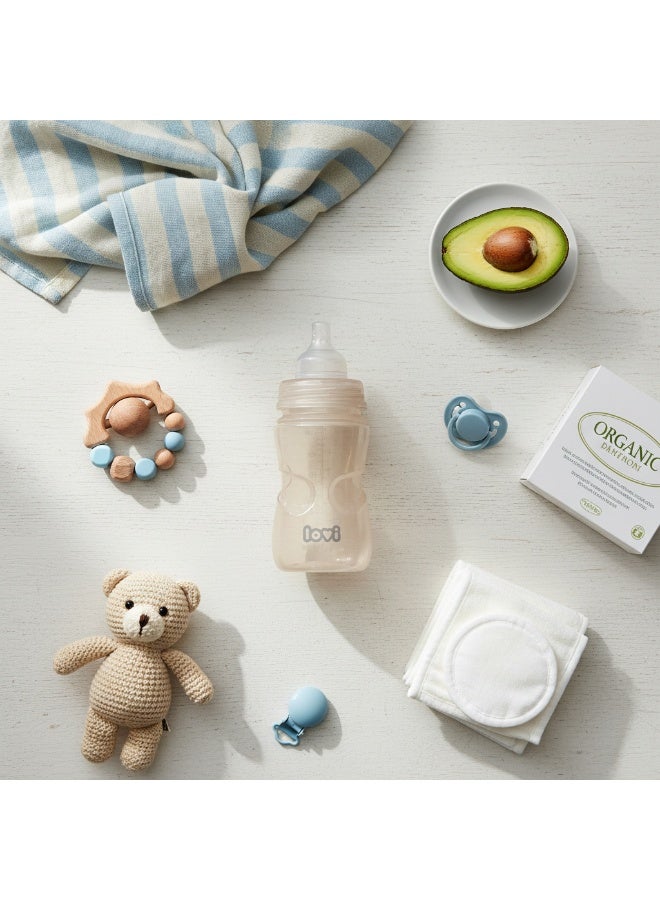 لوفي ببرونة لوفي تريندز 250 مل | خالية من مادة BPA | مضادة للمغص | آمنة للرضاعة الطبيعية | من عمر 3 أشهر فما فوق | لون بيج - Image 3