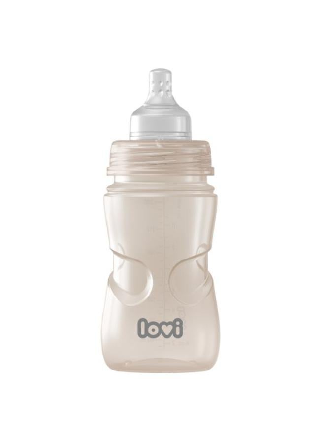 لوفي ببرونة لوفي تريندز 250 مل | خالية من مادة BPA | مضادة للمغص | آمنة للرضاعة الطبيعية | من عمر 3 أشهر فما فوق | لون بيج - Image 2