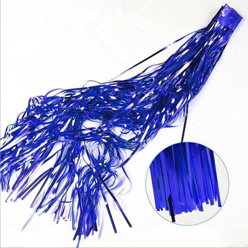 flavouredlove Foil Fringe Curtain(s) 3x6 Feet for Birthday, Anniversaries, Graduation, Retirement, Baby Shower Decoration (Pack of 3, Blue) - Image 4